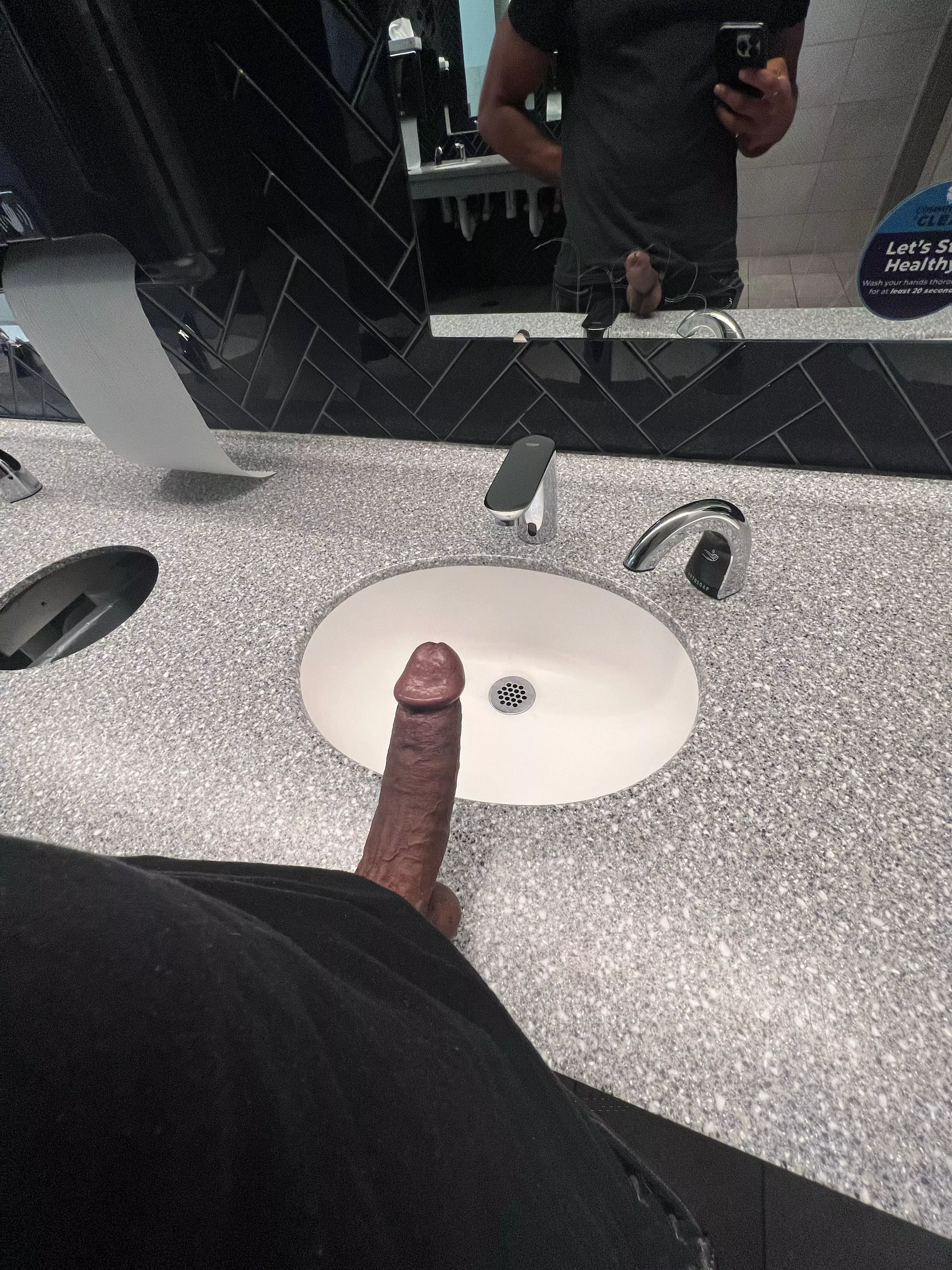 What would you do if you saw this hard Boner in the public restroom?