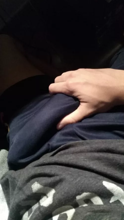18 y/o bulge. no boxers, just a football short