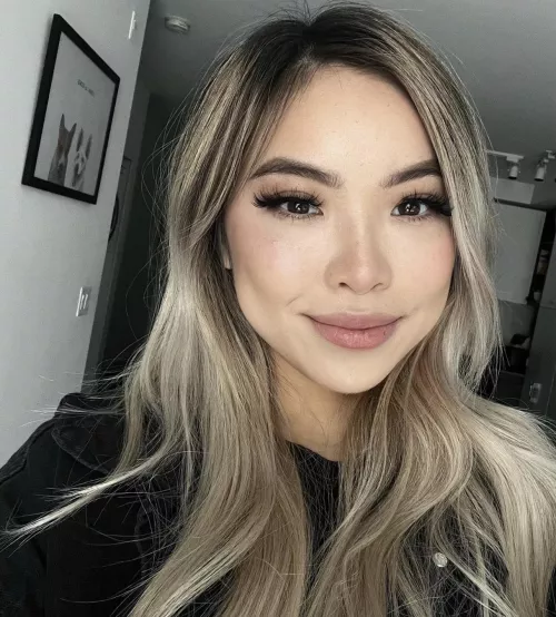 blonde asian beauty
