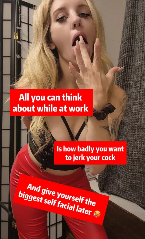 Day dreaming about licking precum and fat loads all over you face 🥵🥵