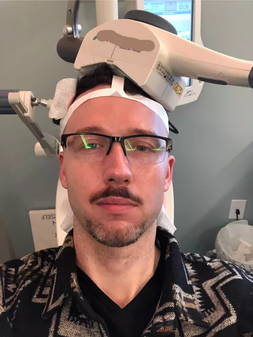 Getting my brain zapped. Depression be gone!