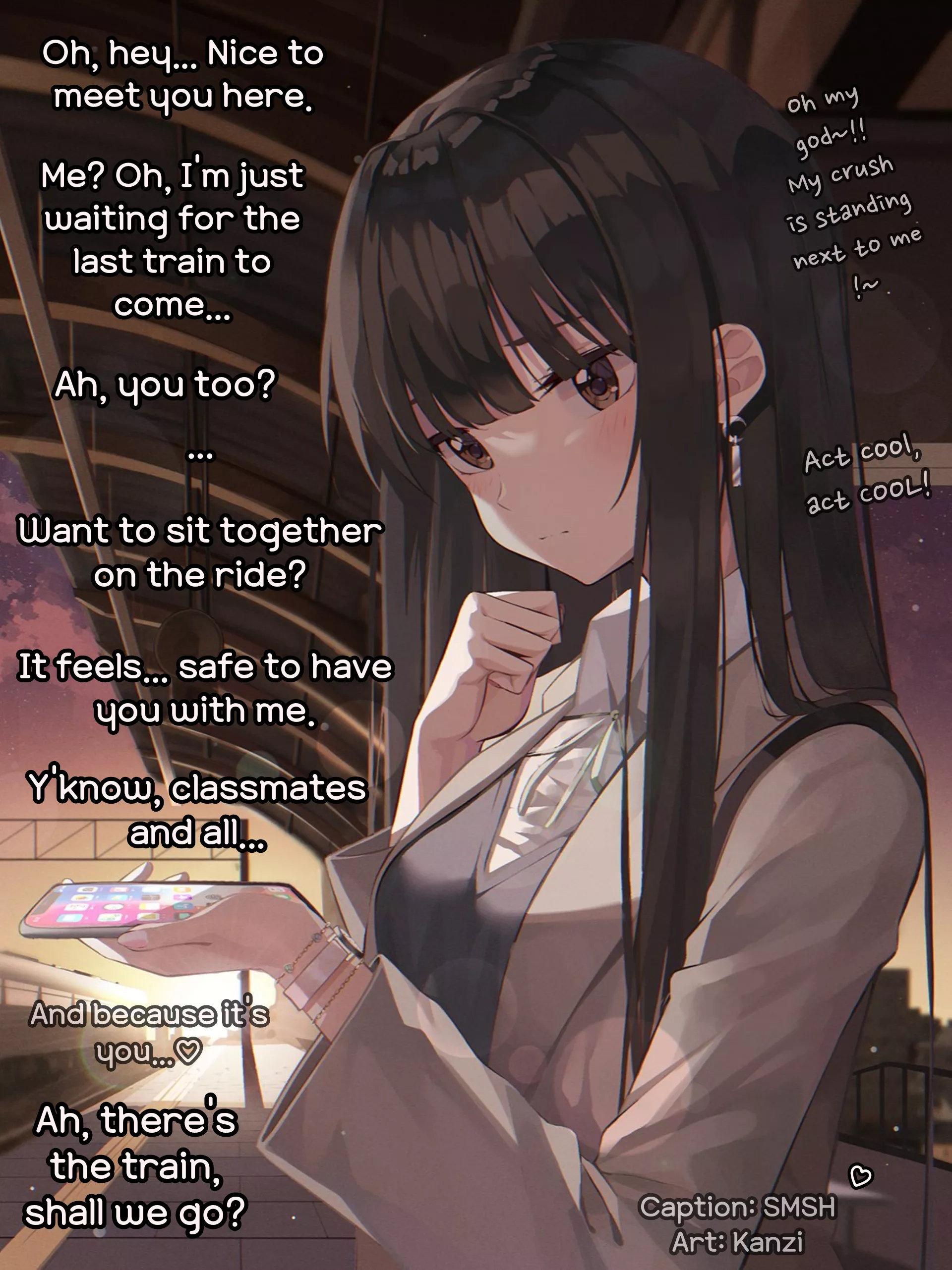Late Train [Wholesome] [Classmates] [Train Station] [Secret Crush] [Cute] [73/365]