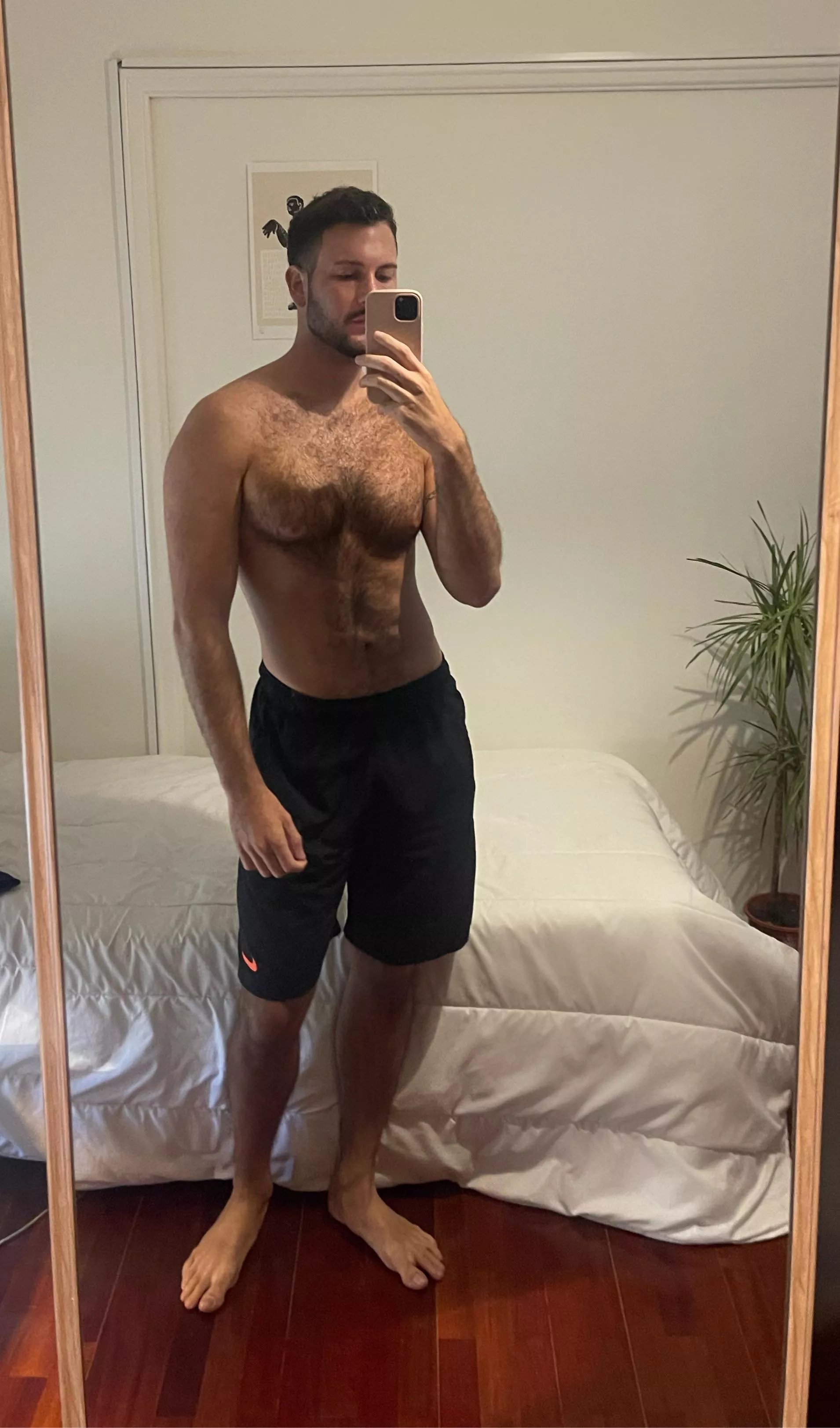 Like hair and big feet?