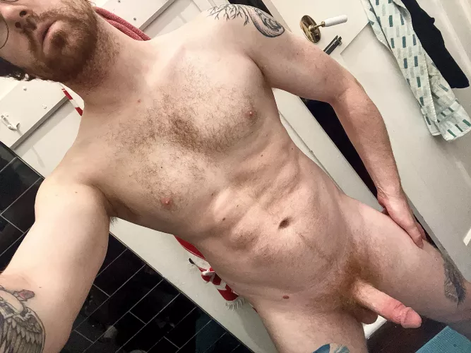 (M) The best part about getting in shape? You can watch my v taper pop while we fuck