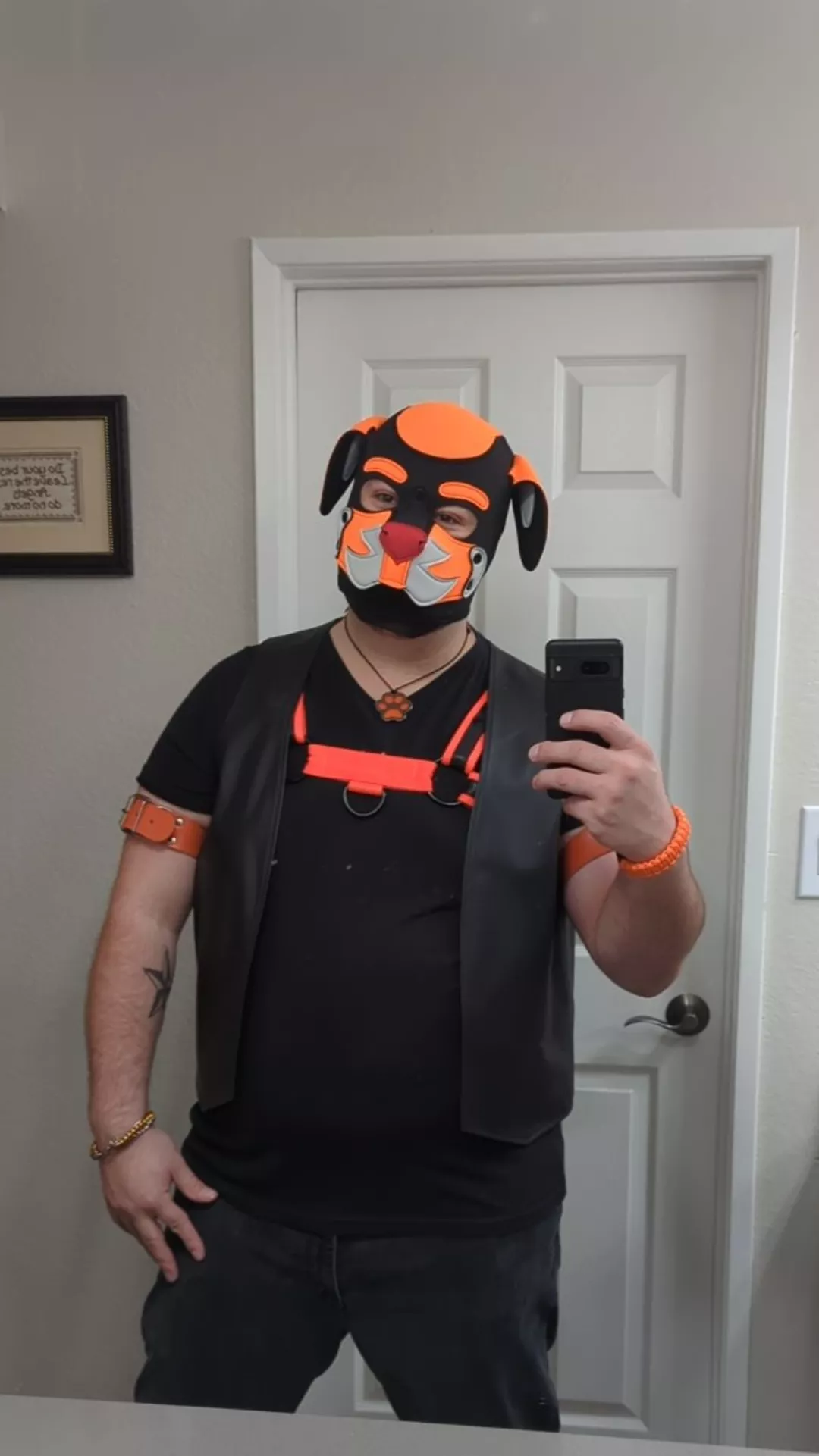 Master is ready for his pups