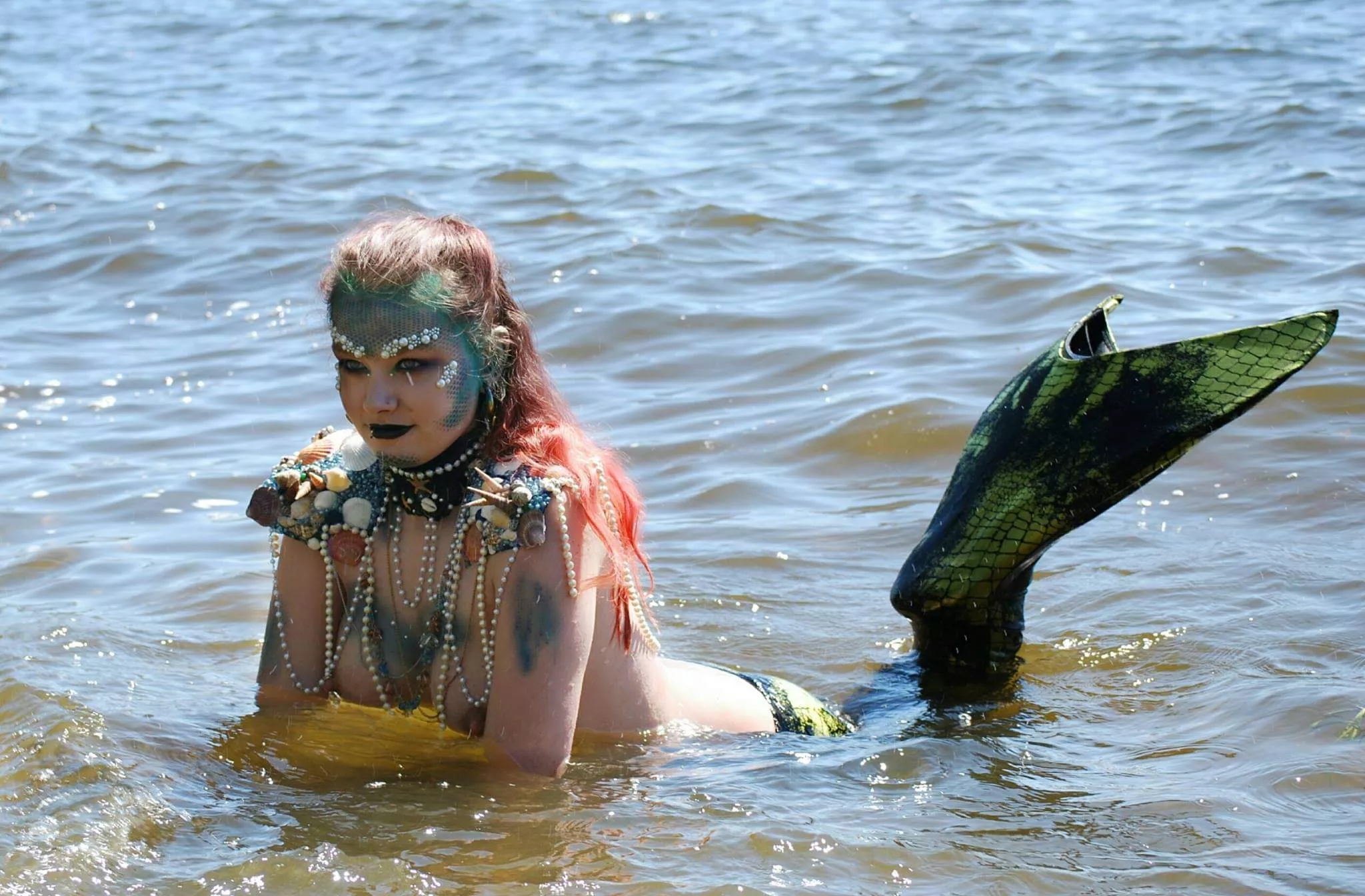 Sexy Mermaid topless photoshoot by yours truly 🖤🤍