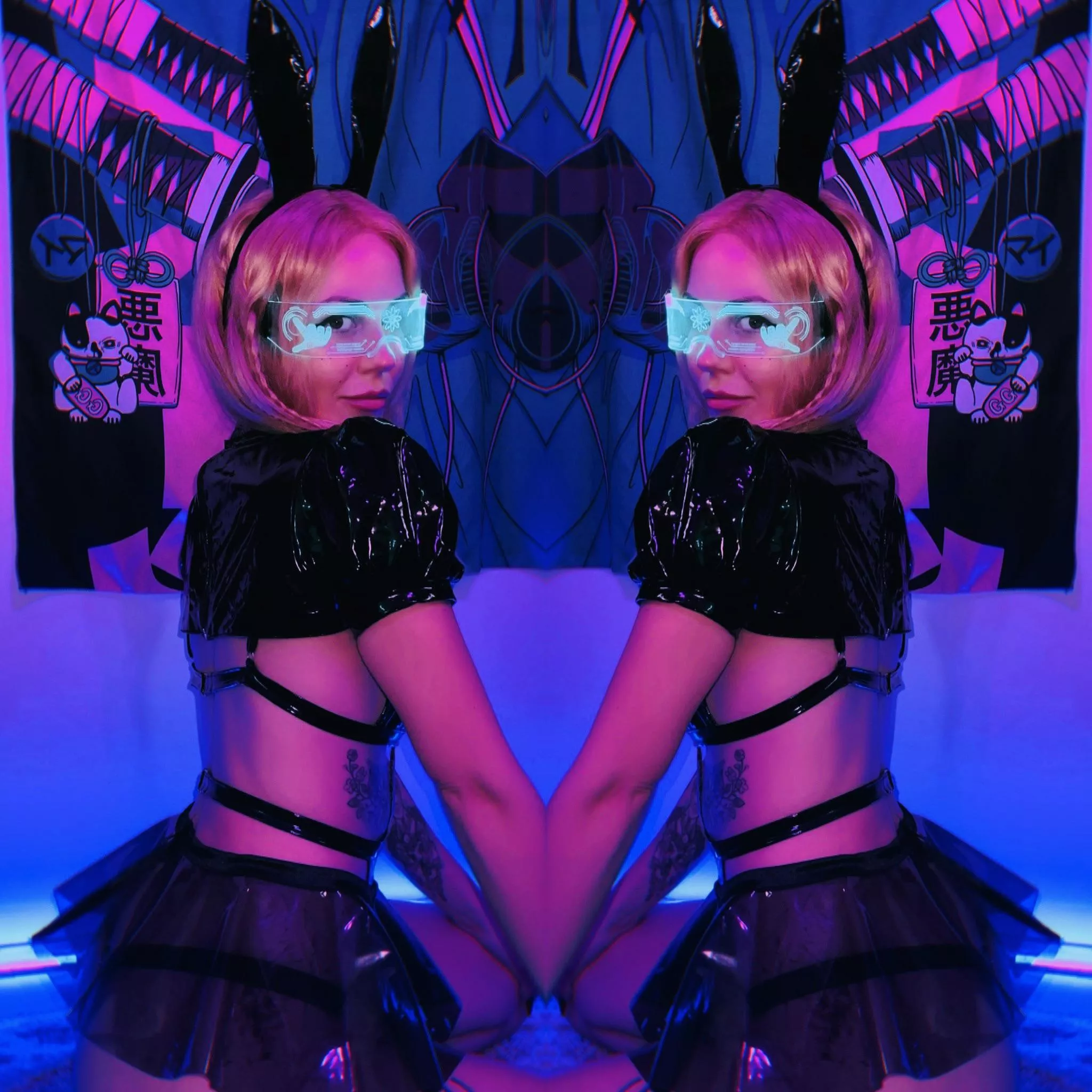 This cyber bunny came to play