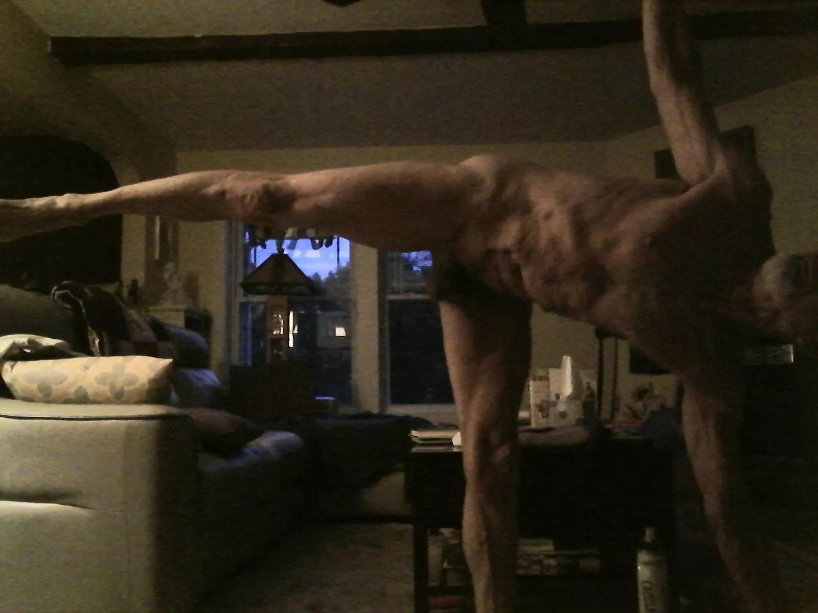 1/2 moon pose, 3/4 century body.