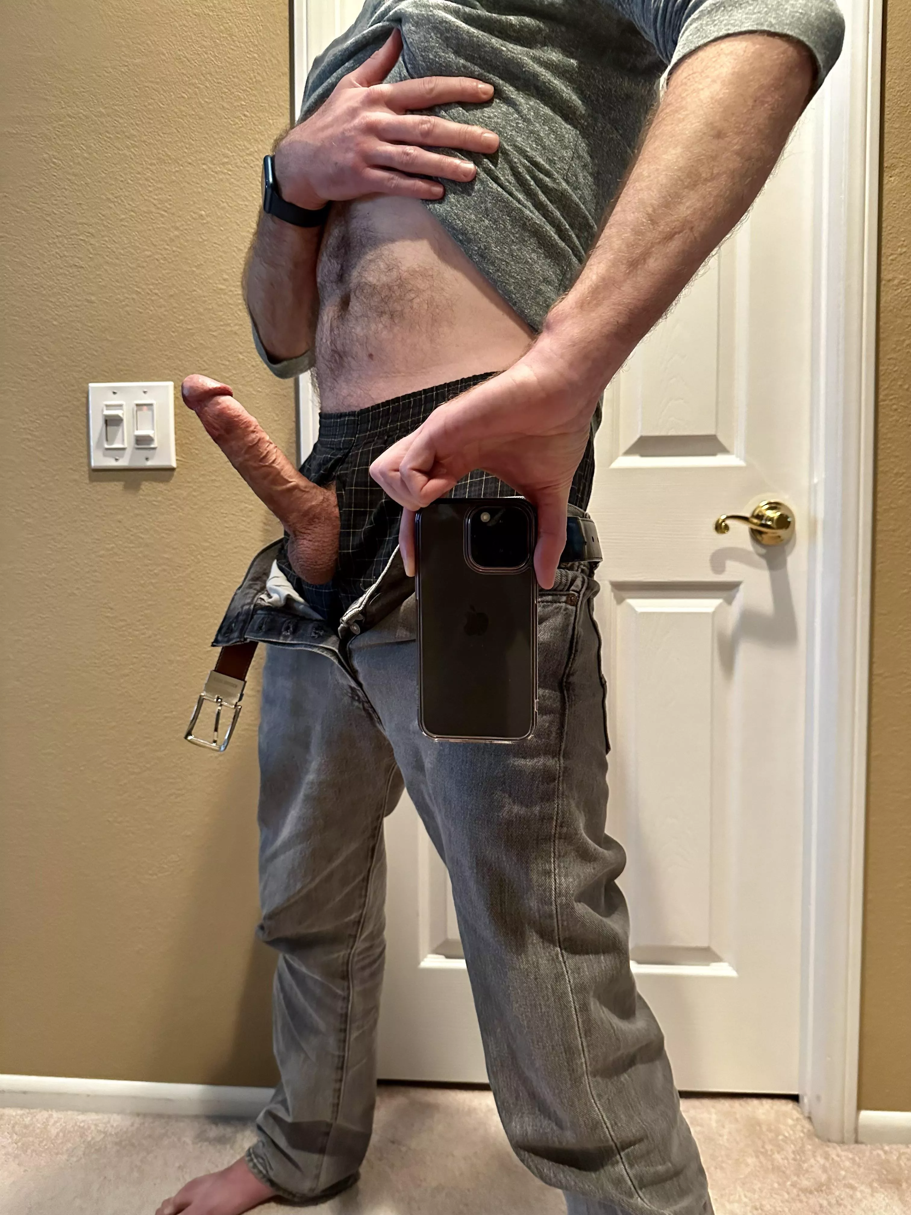 (43) Just getting ready for work. Do you like my outfit?