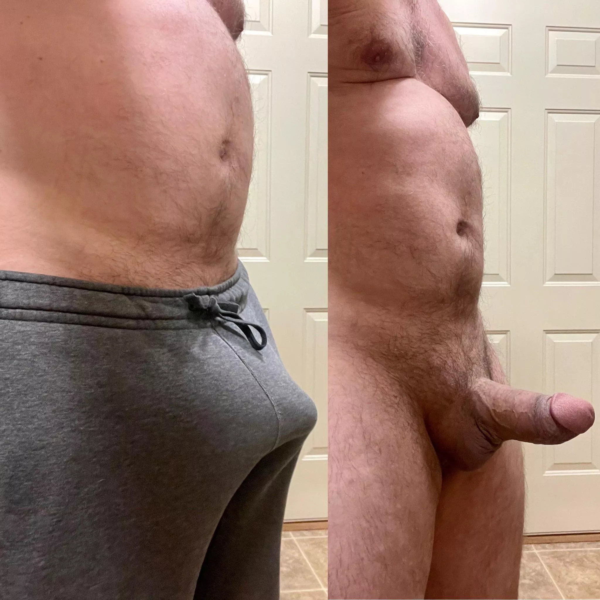 (51) Should I leave the sweats on or off for you?