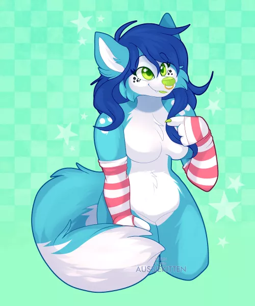 Birthday Folf! 🎉[Art by myself @aussie_kitten | Gift for @BlueFolf ]