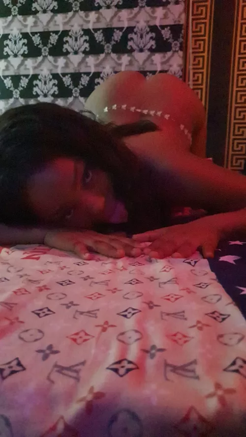 Blasian slave worships her master.