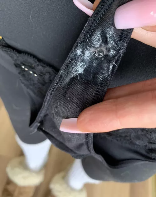 Blowing bubbles in my panties