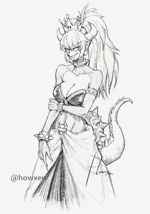 Bowsette sketch 1