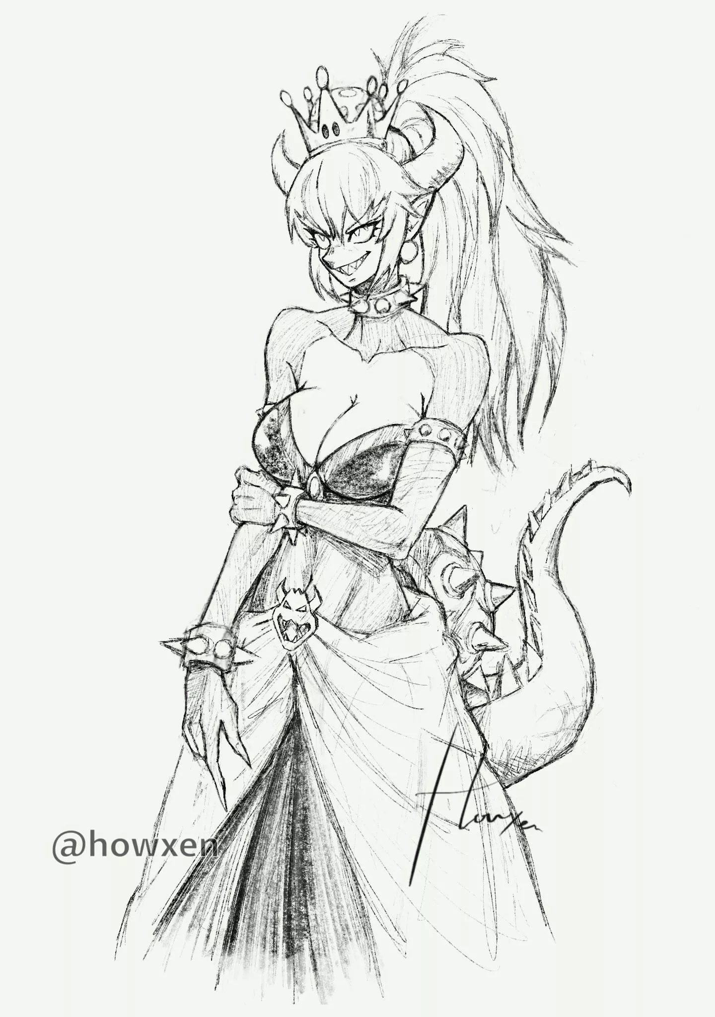 Bowsette sketch 1
