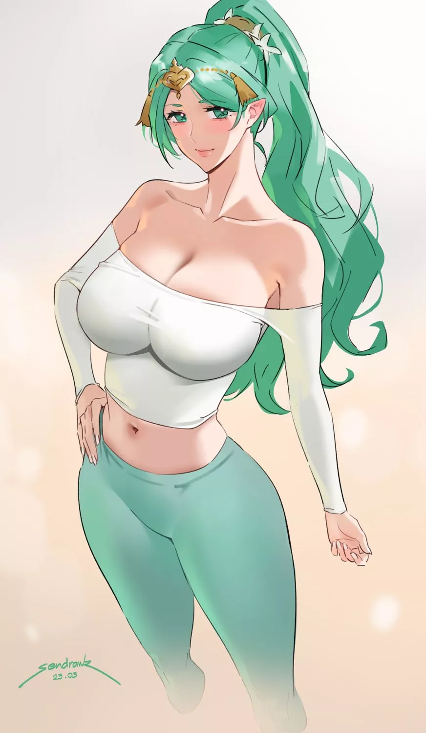 Dragon Pope Rhea with a ponytail (Sendrawz) [Fire Emblem]