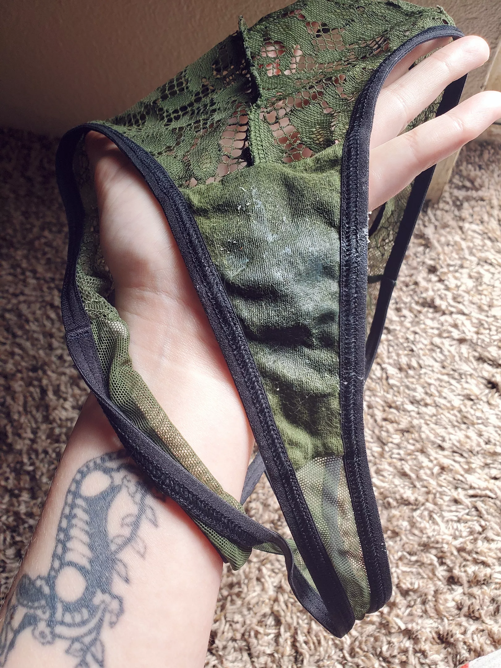 Freshly played in and peeled off