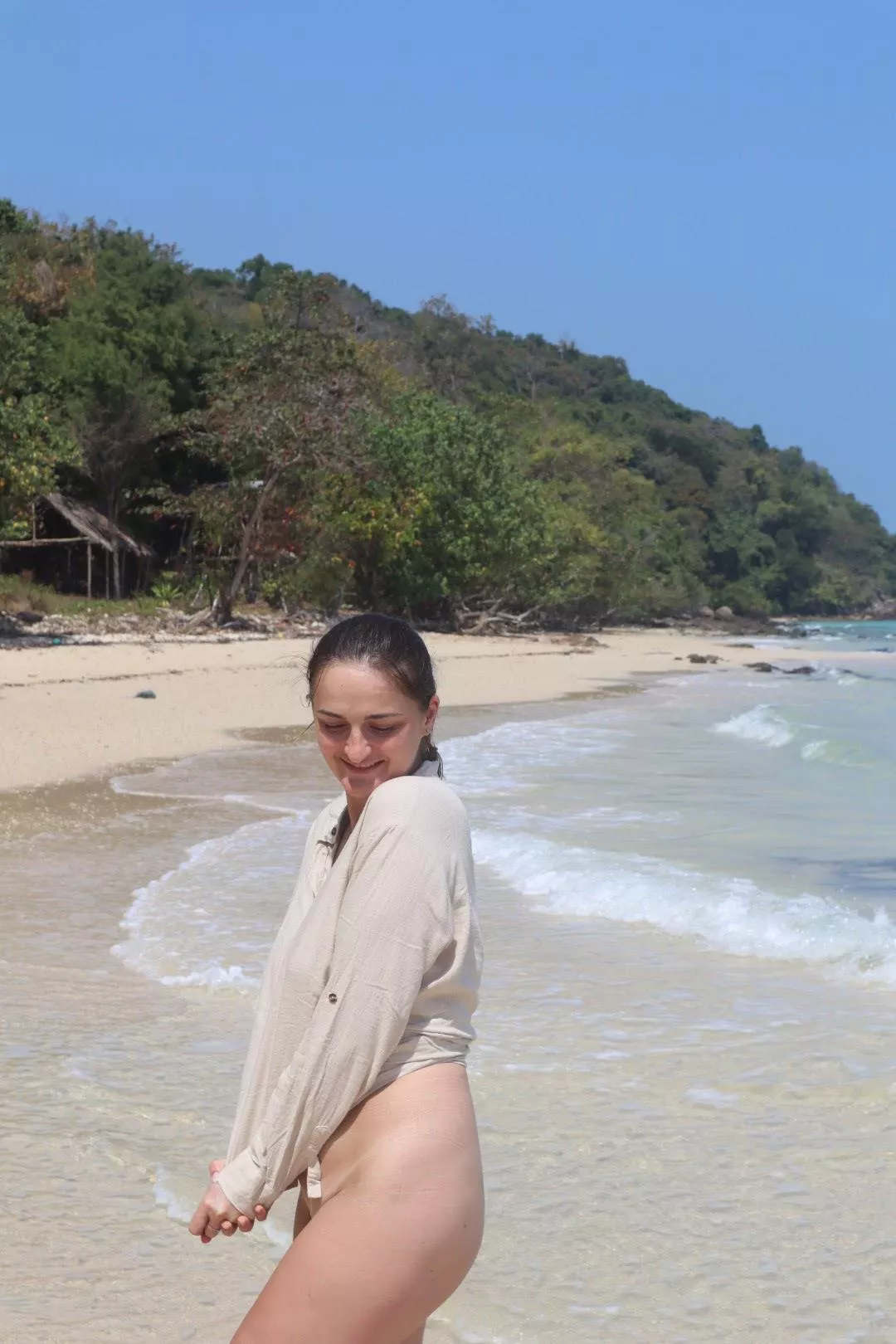 Just cooling off in the surf! OC