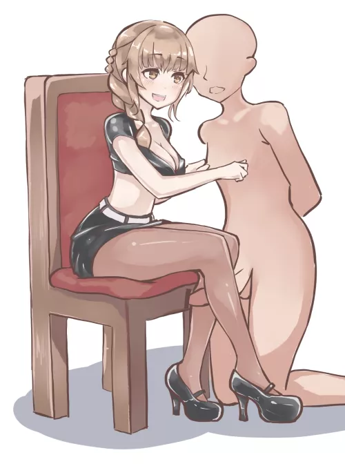 Mistress teases his soft spots