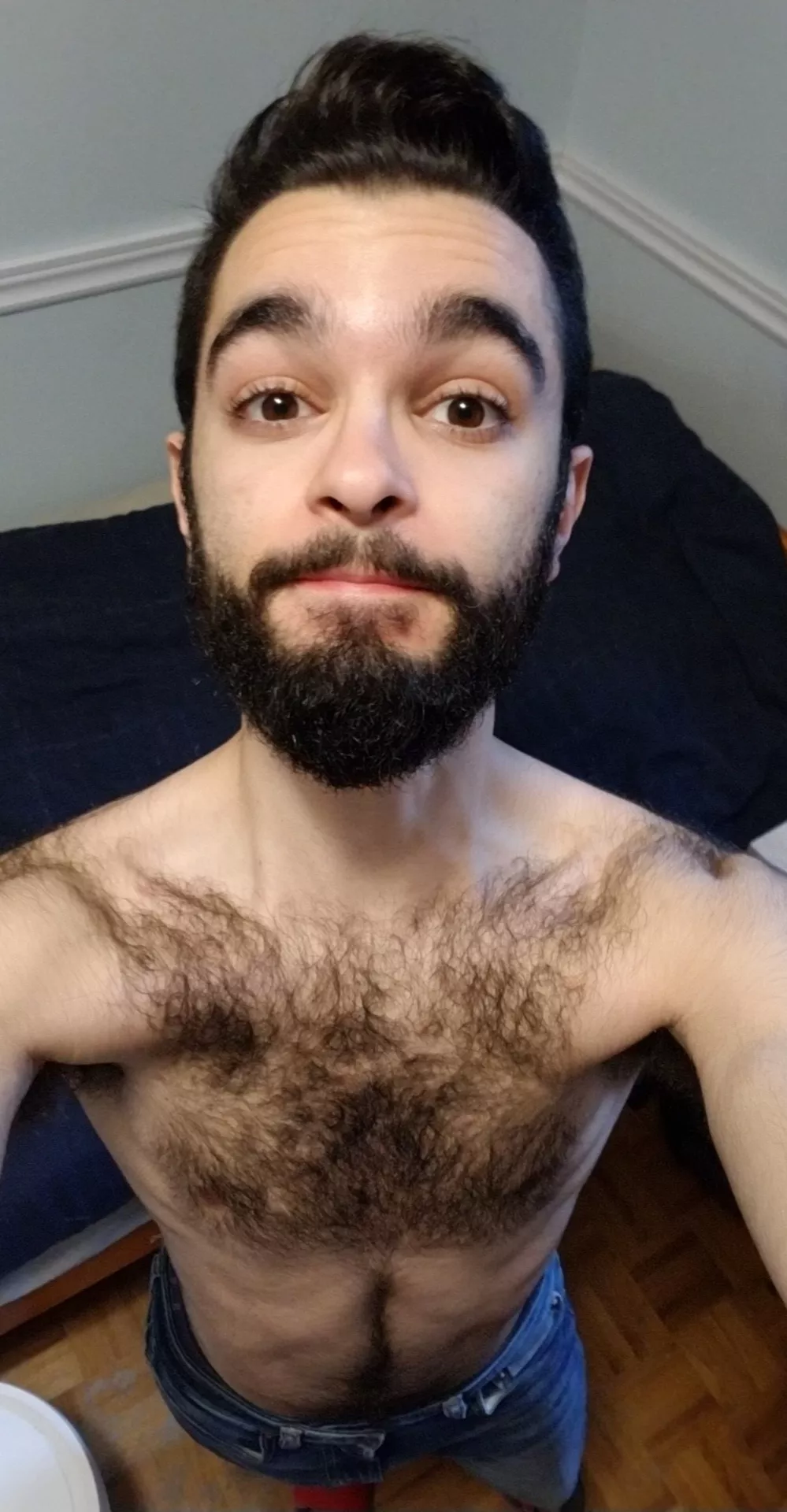 POV: finally home after a long day of work and I'm looking up because I'm short 😅