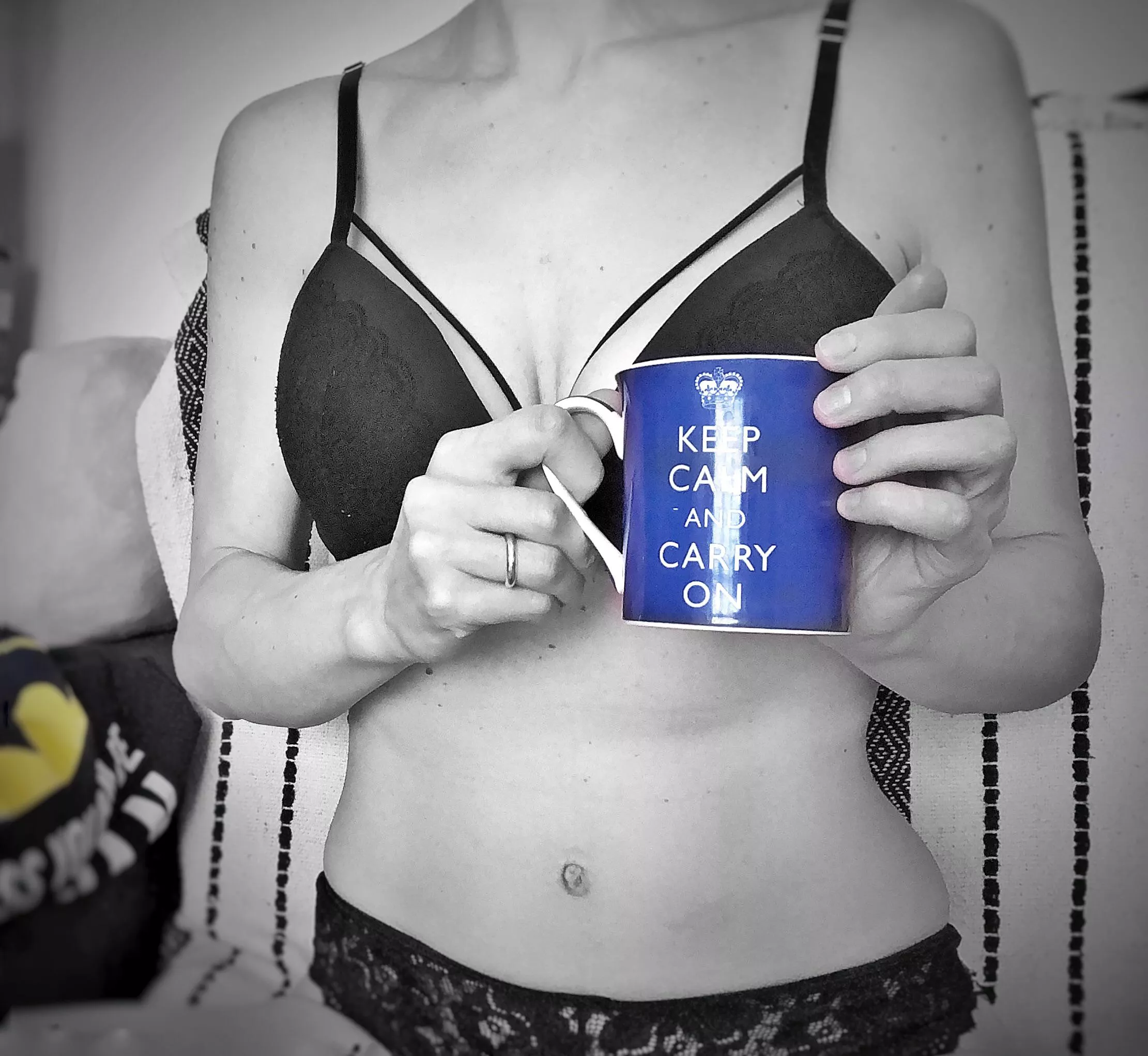 Viewpoint. Another angle. Socks are behind the scene