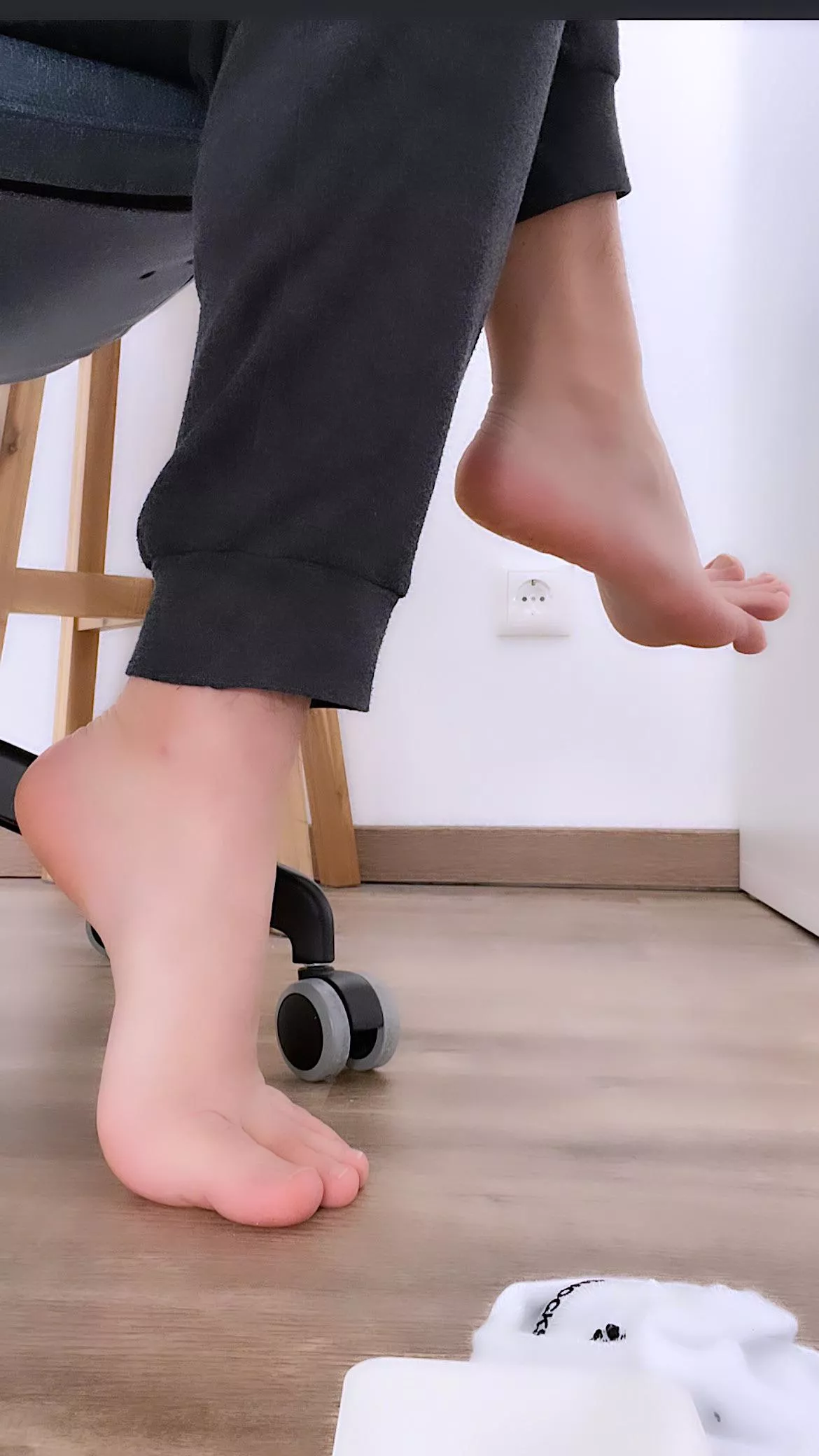 Watch my feet while I’m busy at work