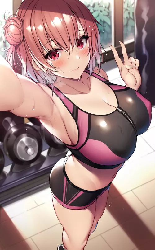 Yui's Gym Selfie [Oregairu]
