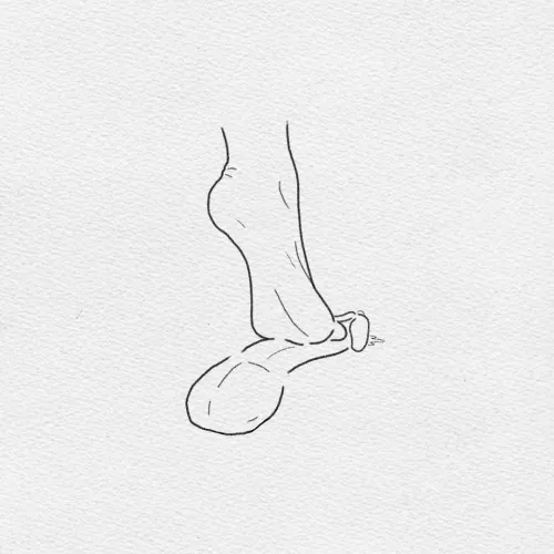 A gentle trample or a rough footjob? [OC]