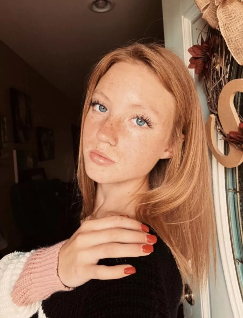 Blue eyes and red hair