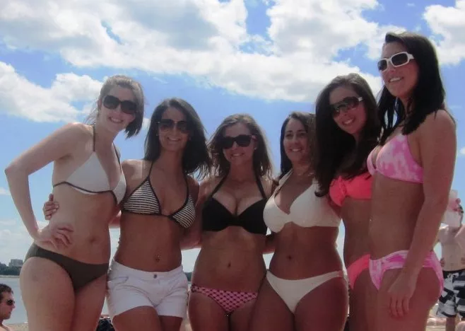 College girls in bikinis