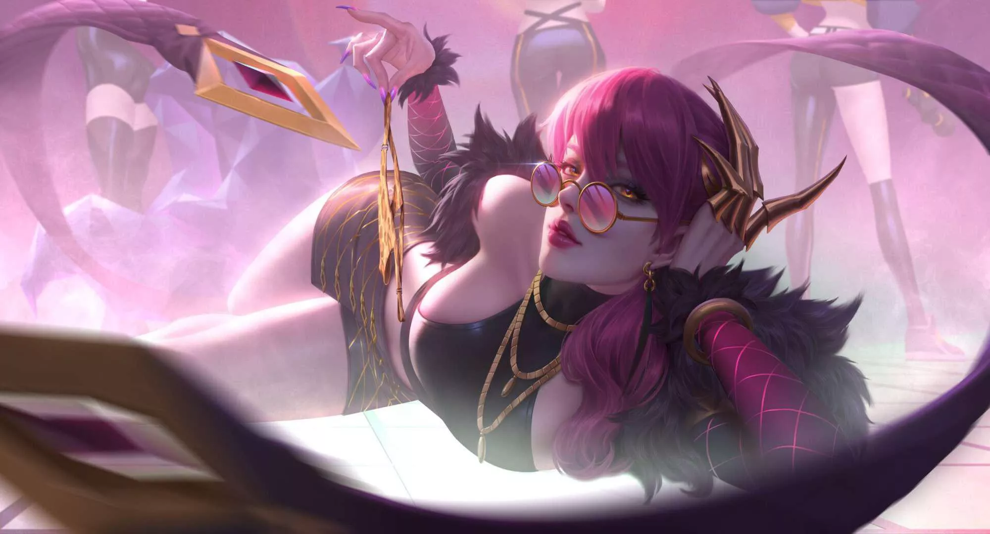 Evelynn holding her pantie (unknown)