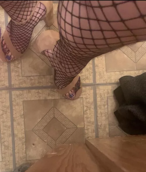 Fishnets and heels? 😅