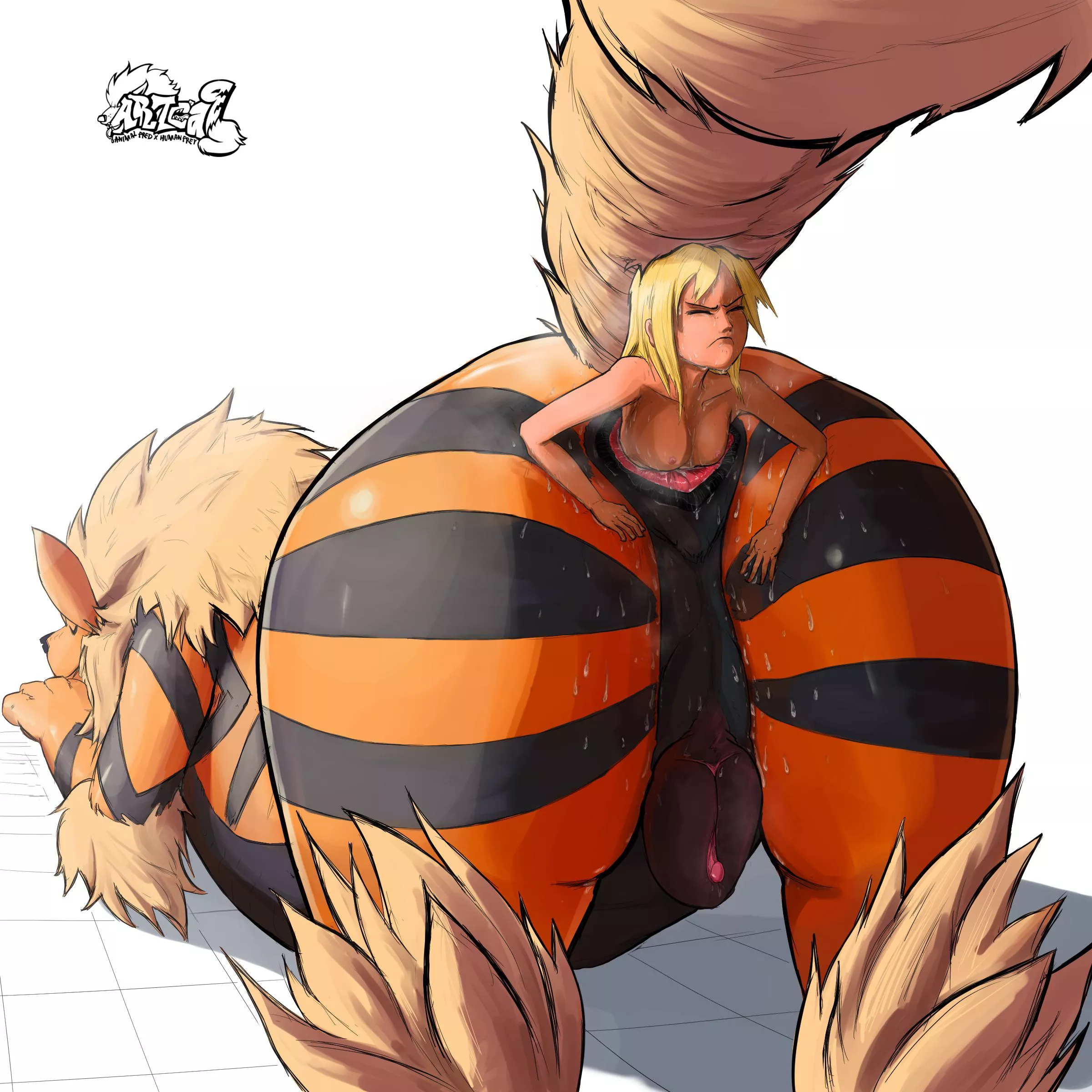 {image} Pushing out of Arcanine’s Asshole (Artca9)