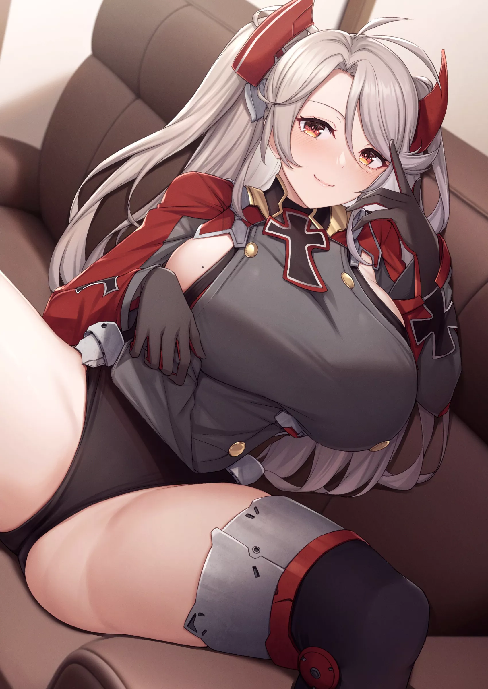 Prinz Eugen showing off her panties (Kannko Bokujou) [Azur Lane]