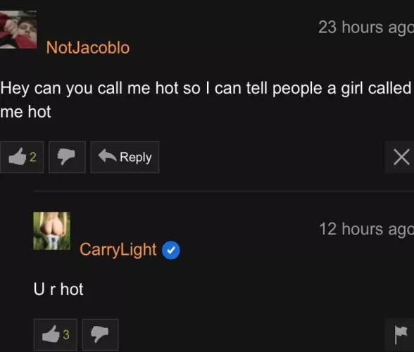 She called me hot :)