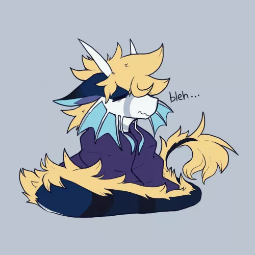 A sleepy critter (art and sona by me; drazzapaws)