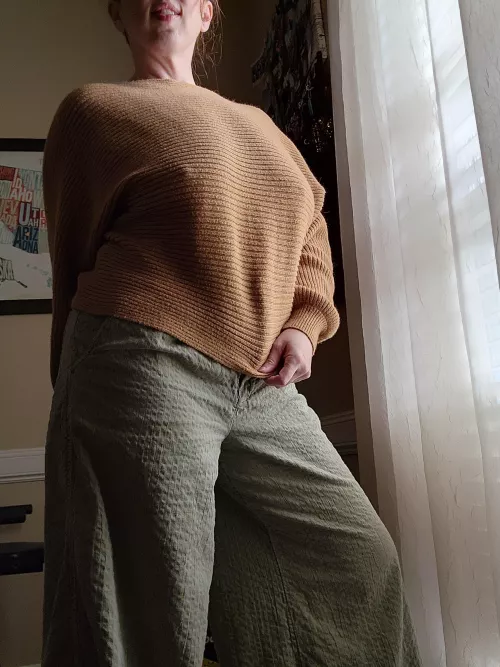 Cold weather brings my sweaters back out.