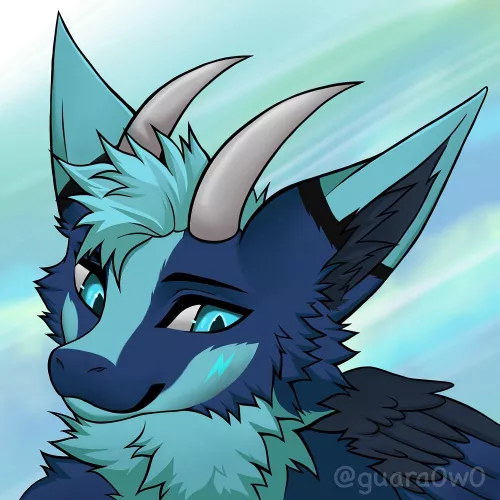 Fluffy dragon icon (art by me)
