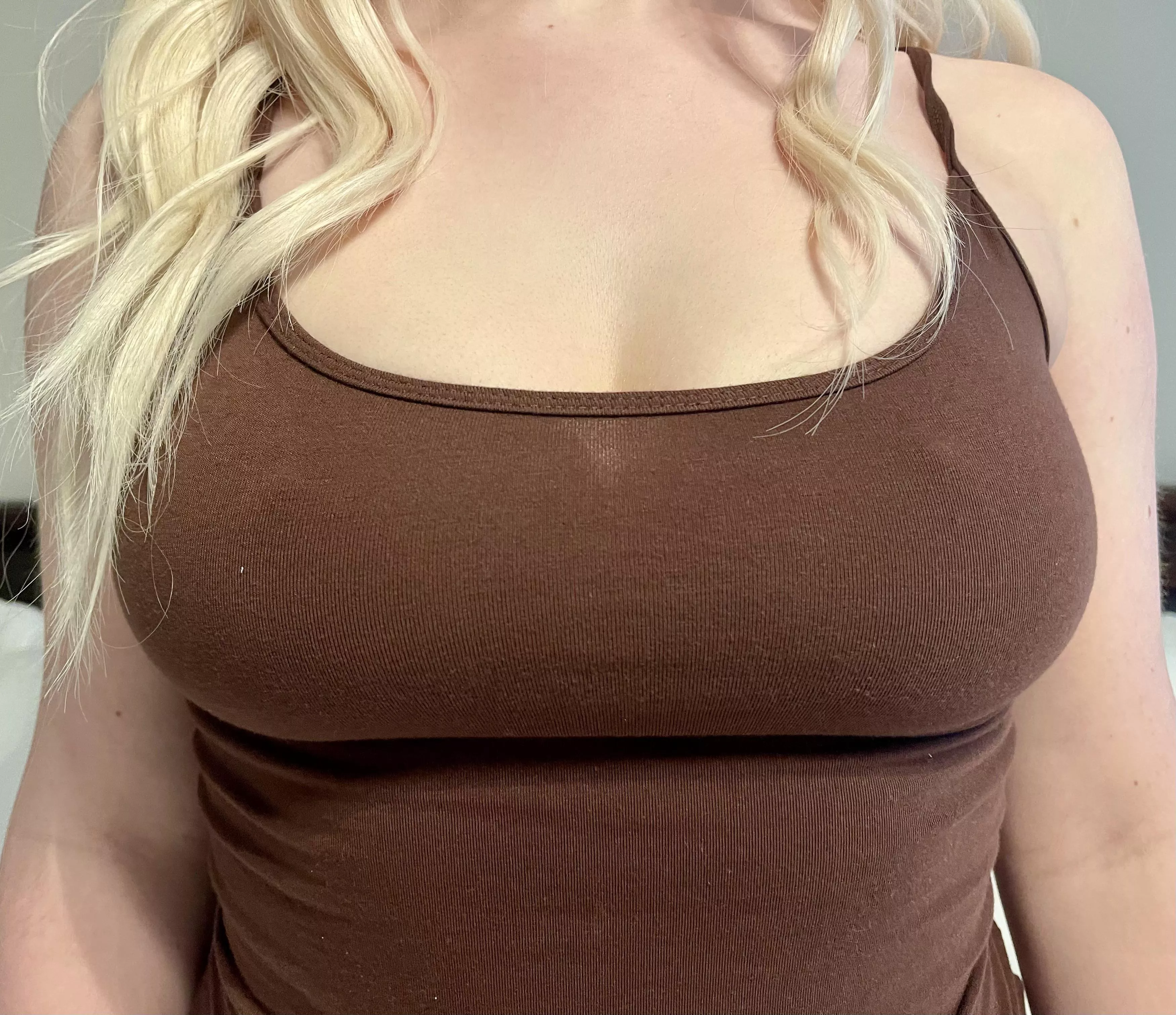 Girlfriend wants to know how she looks without a bra