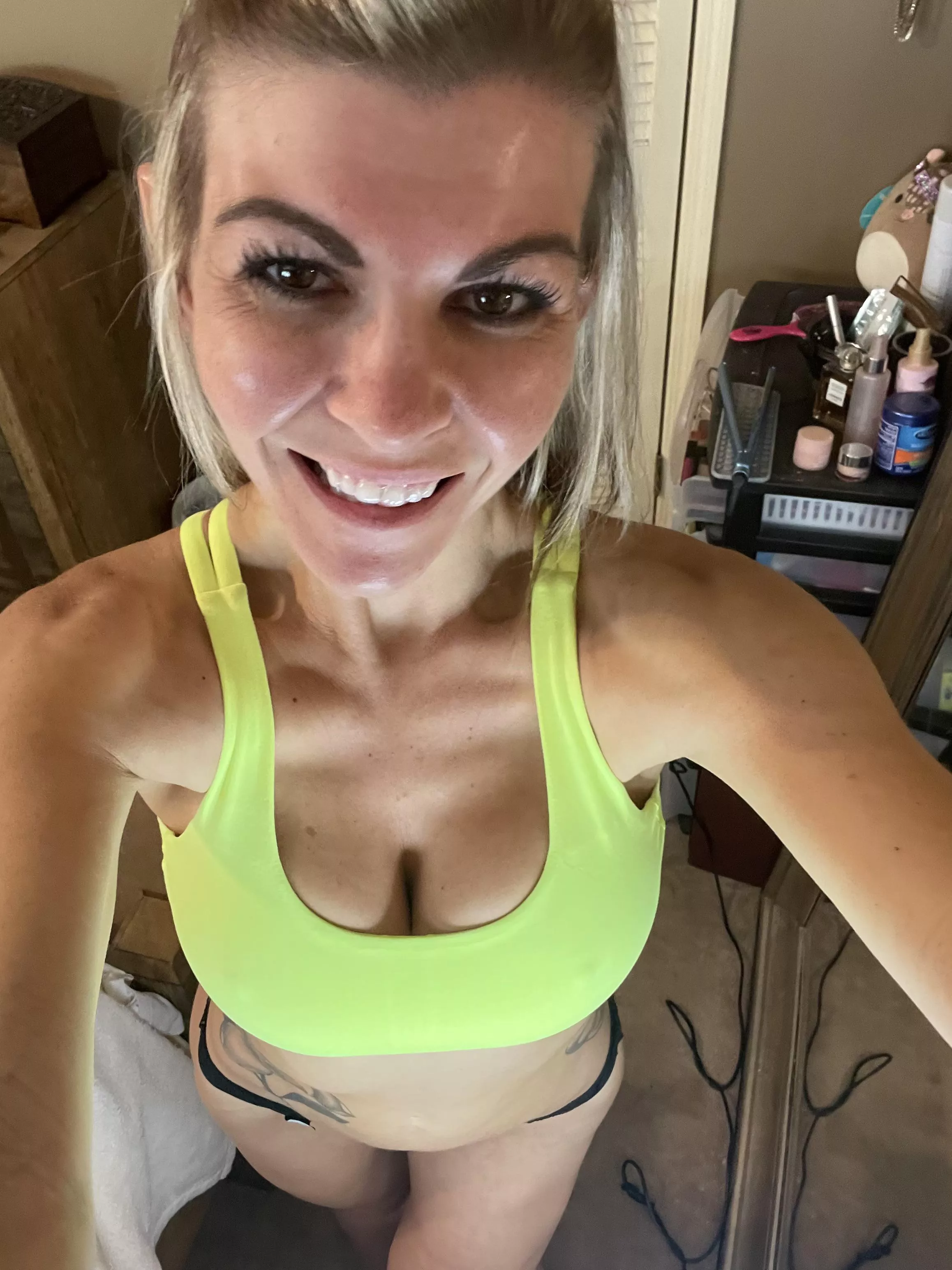 Giving this sports bra all the load it can handle!