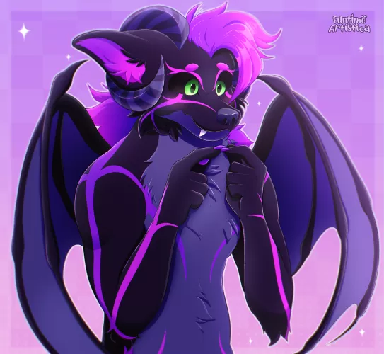 He's shy 🥺 (art by me)