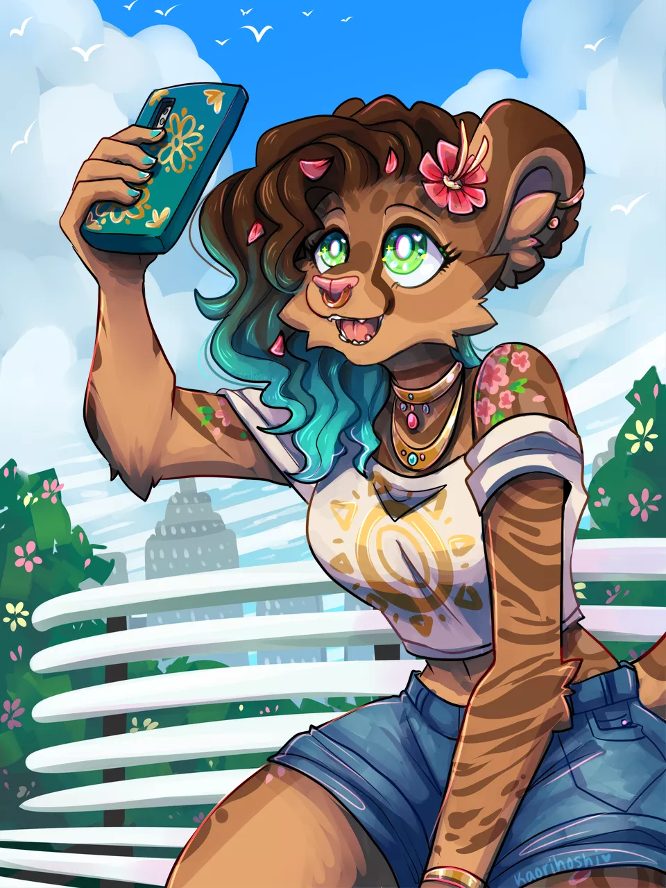 Lemme take a selfie! (art by me- oc belongs to firestardraws)