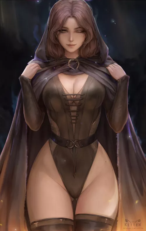 Melina showing off (Artist: Kittew) [Game: Elden Ring]