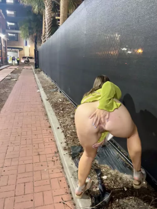 My girl is always ass up and showing her holes in public