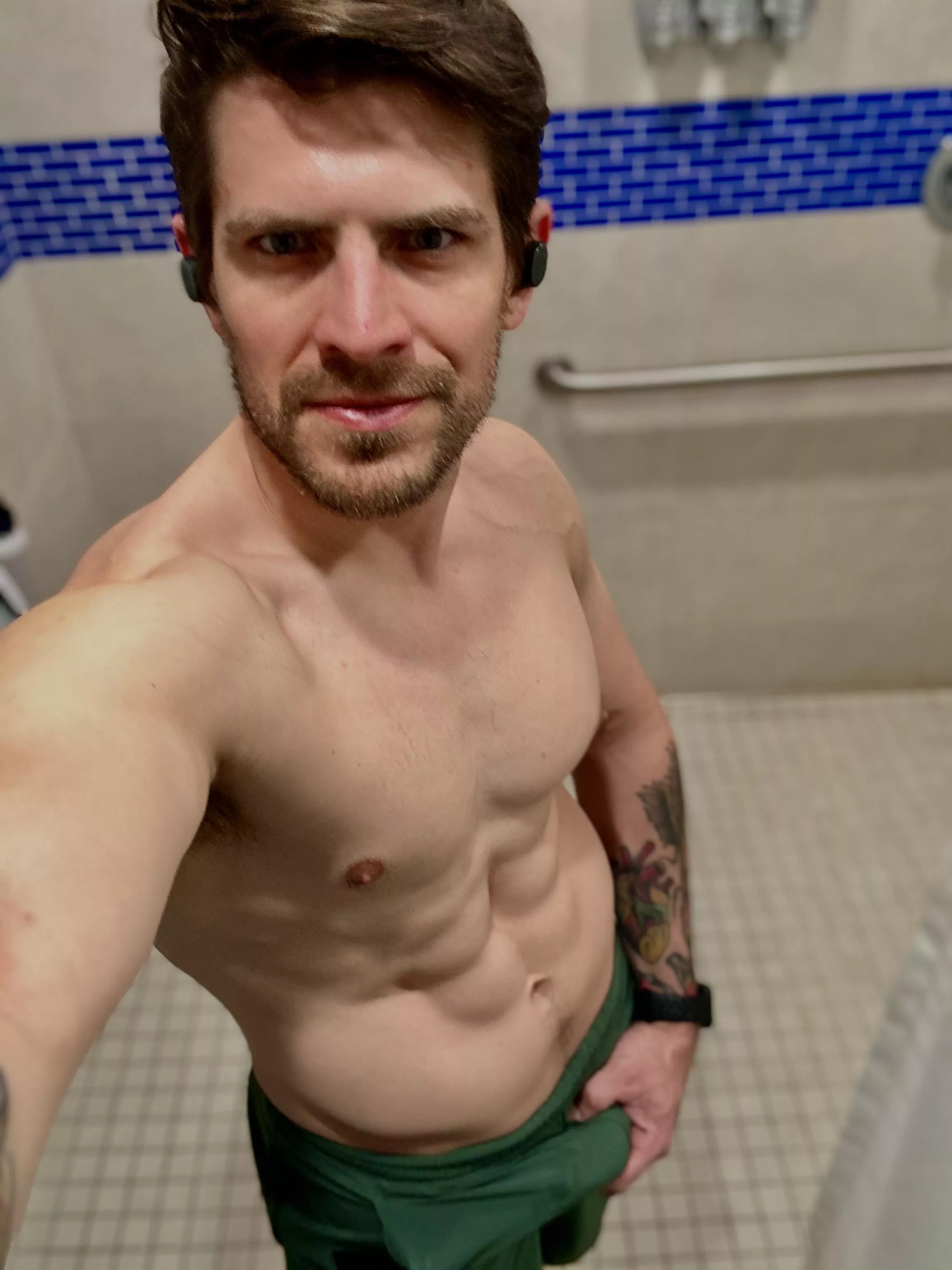 St. Patrick’s Day gym shower shenanigans. 😉