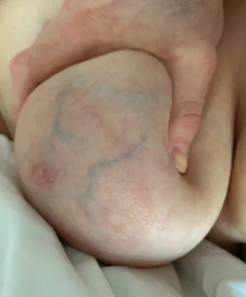 The veins are your sign that it’s time for my milking