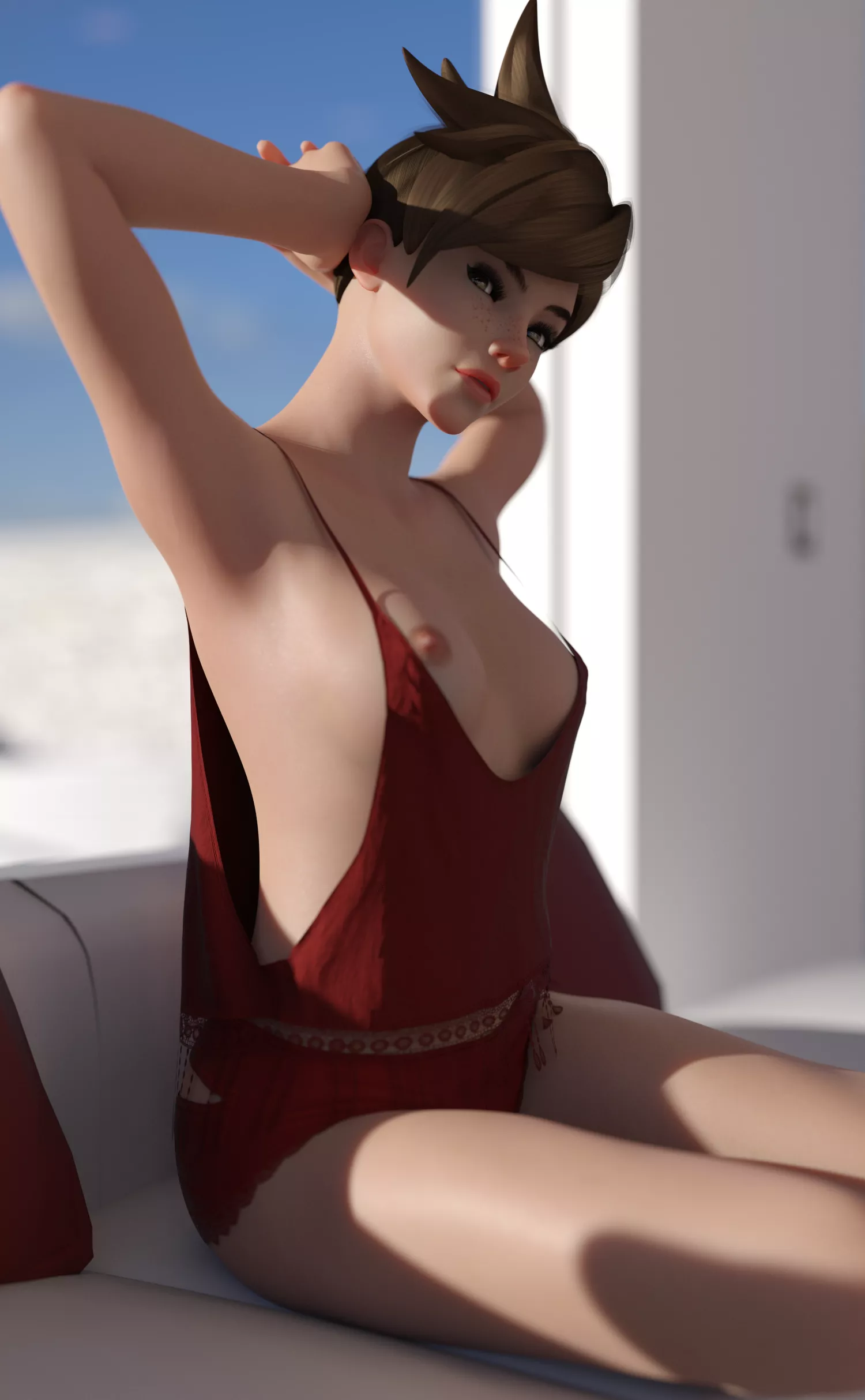 Tracer stretch and slip (by me)