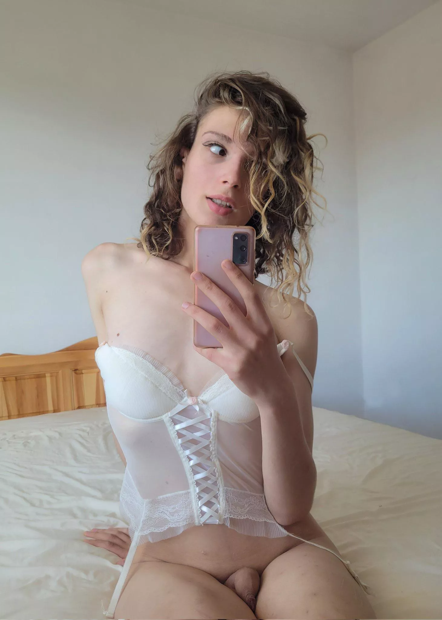 Would you take this thing off me and fuck me on the bed if I asked politely? 😇 💕