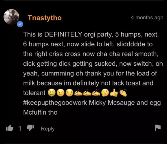 Yeah definitely not lack toast and tolerant