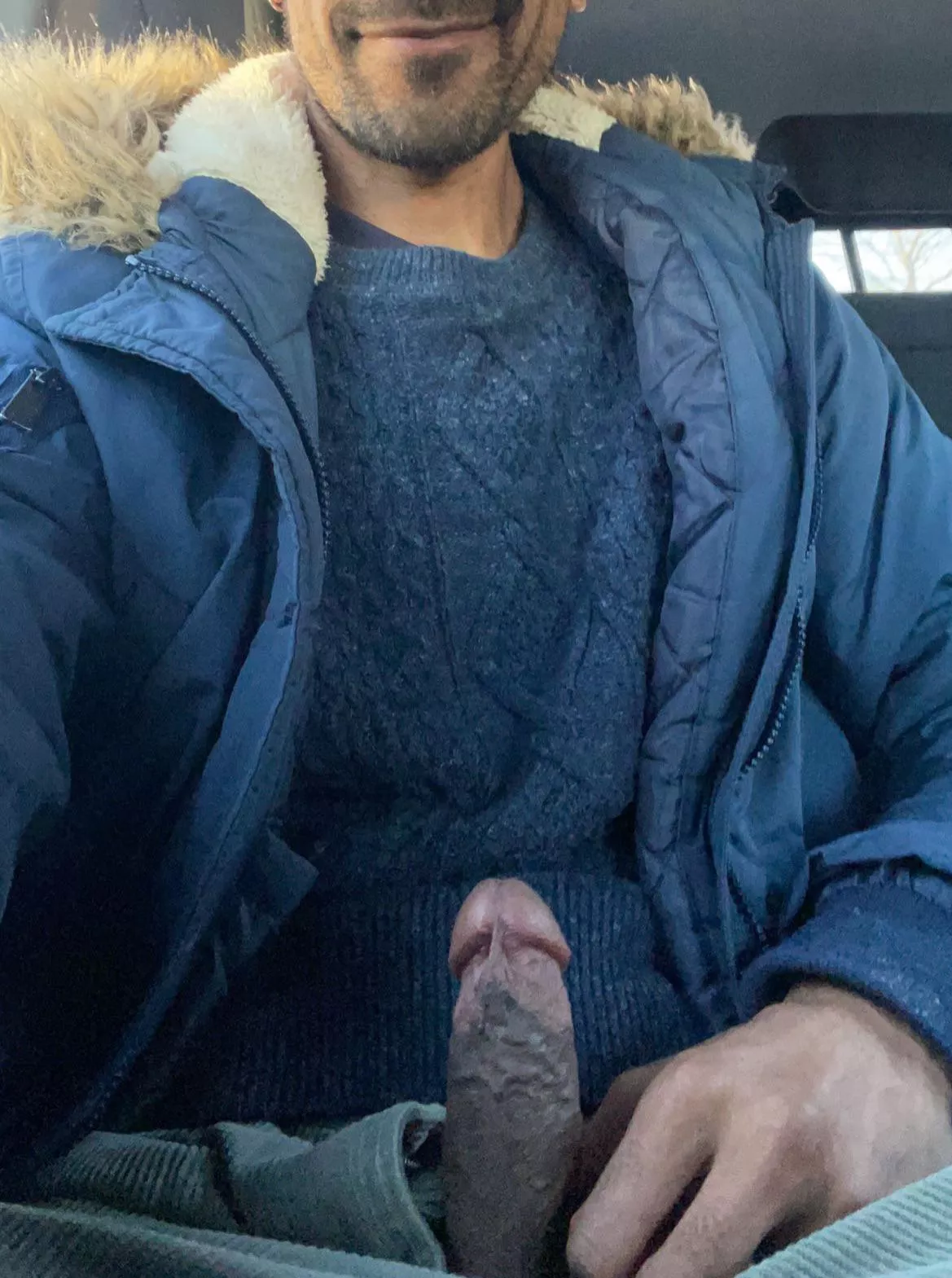 Boner in broad daylight while in the back seat of an Uber